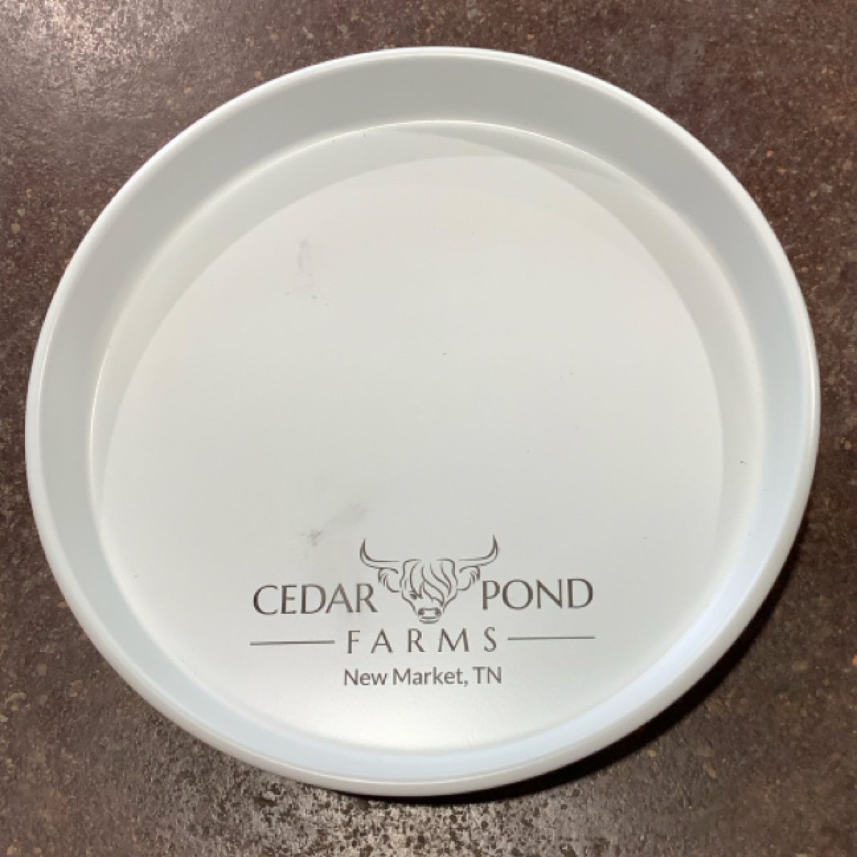 Metal Lazy Susan at the Cedar Pond Farms gift shop — our fluffy Highland cow farm just outside the Smoky Mountains.
