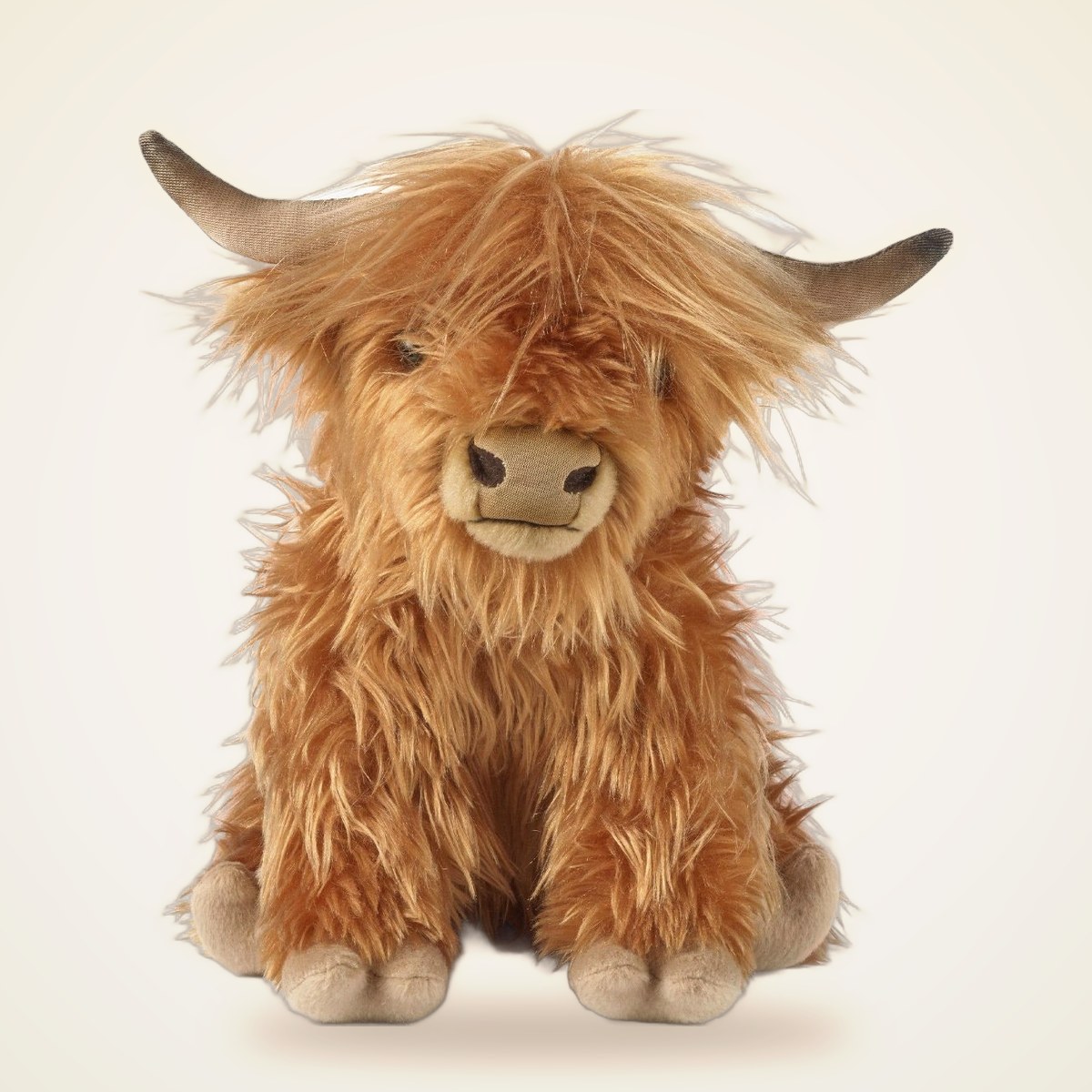 Living Nature Highland Cow Large Plush Stuffed Animal Toy, sold at the Cedar Pond Farms farm store in New Market, Tennessee.
