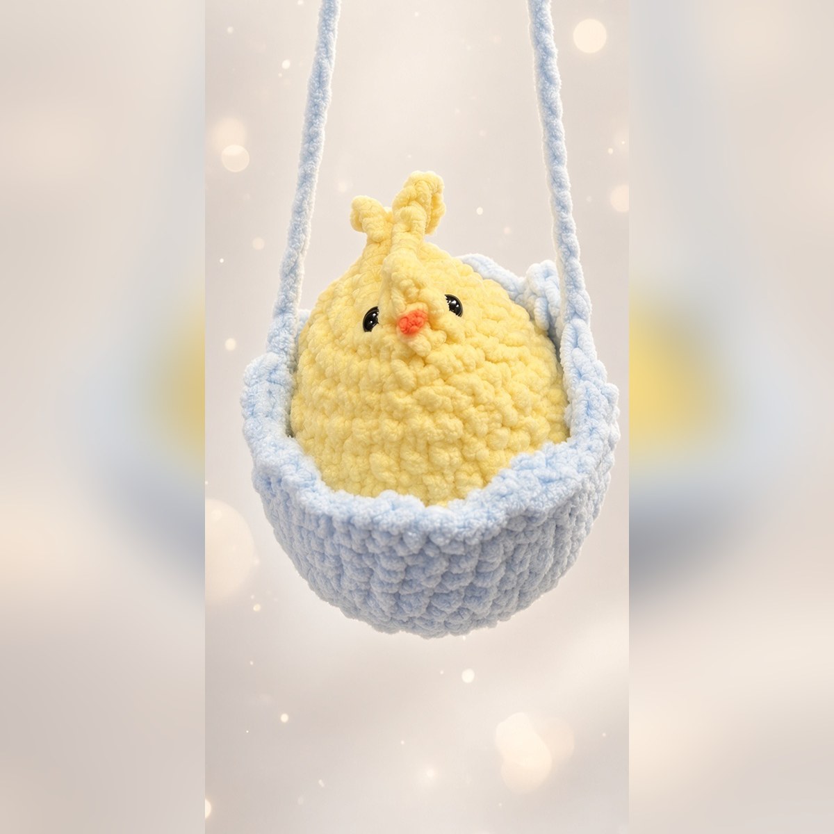Crochet Bird in Nest Swing