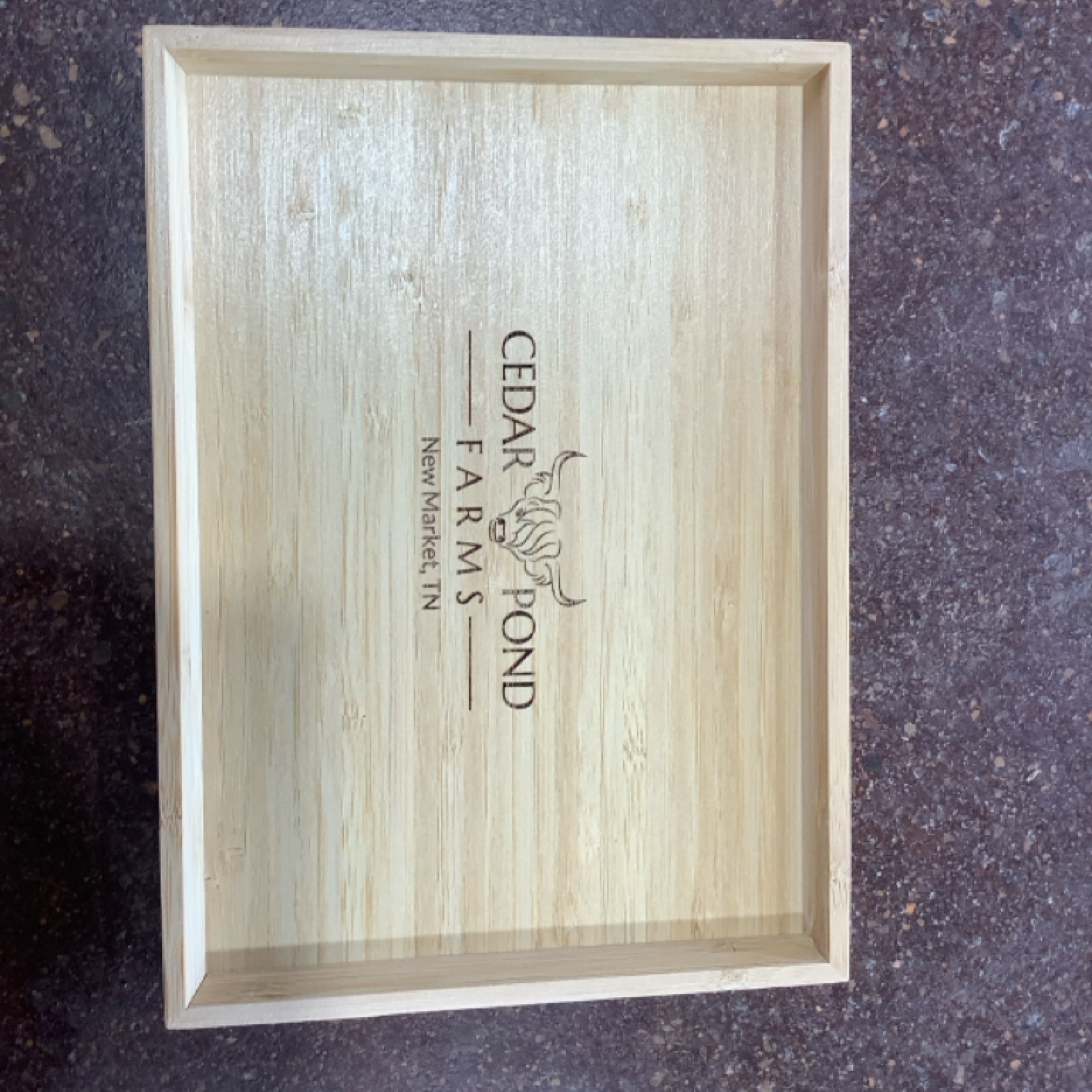 Bamboo Tray at the Cedar Pond Farms gift shop — our fluffy Highland cow farm just outside the Smoky Mountains.