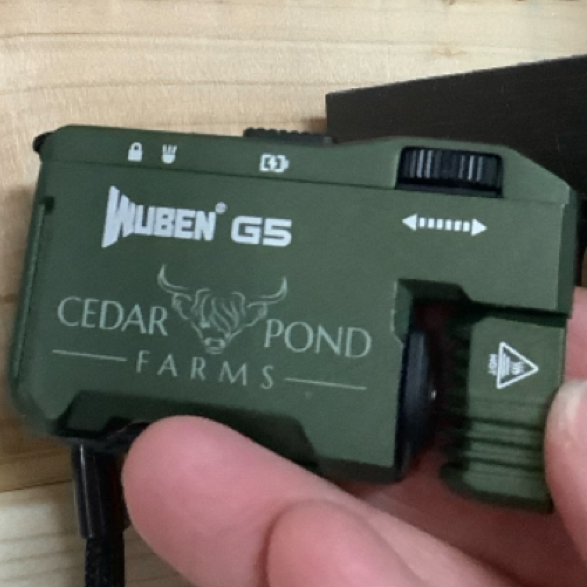 Flashlight Webern at the Cedar Pond Farms gift shop — our fluffy Highland cow farm just outside the Smoky Mountains.