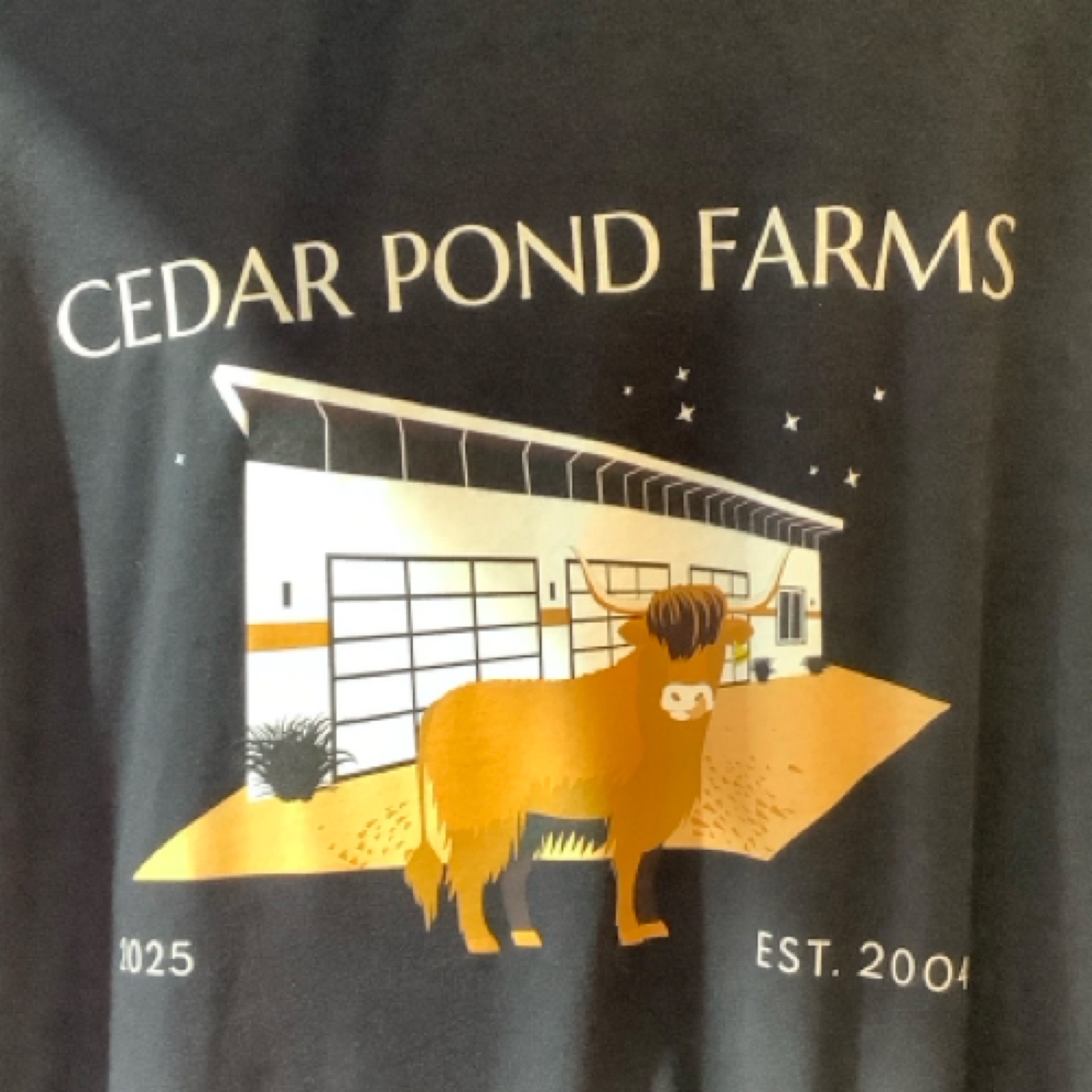 SHIRTS — Brown, Small from the APPAREL shelf at the Cedar Pond Farms gift shop — our fluffy Highland cow farm just outside the Smoky Mountains.