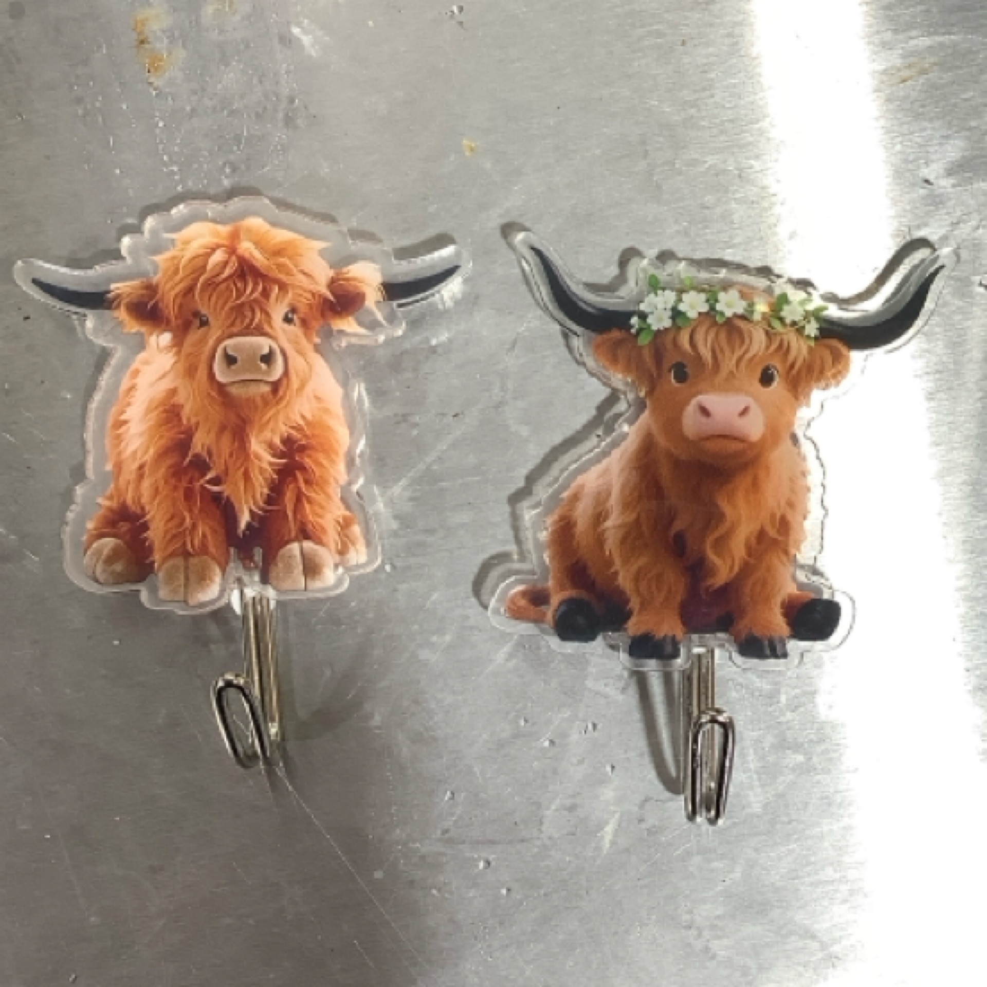 Highland Cow Hooks at the Cedar Pond Farms gift shop — our fluffy Highland cow farm just outside the Smoky Mountains.