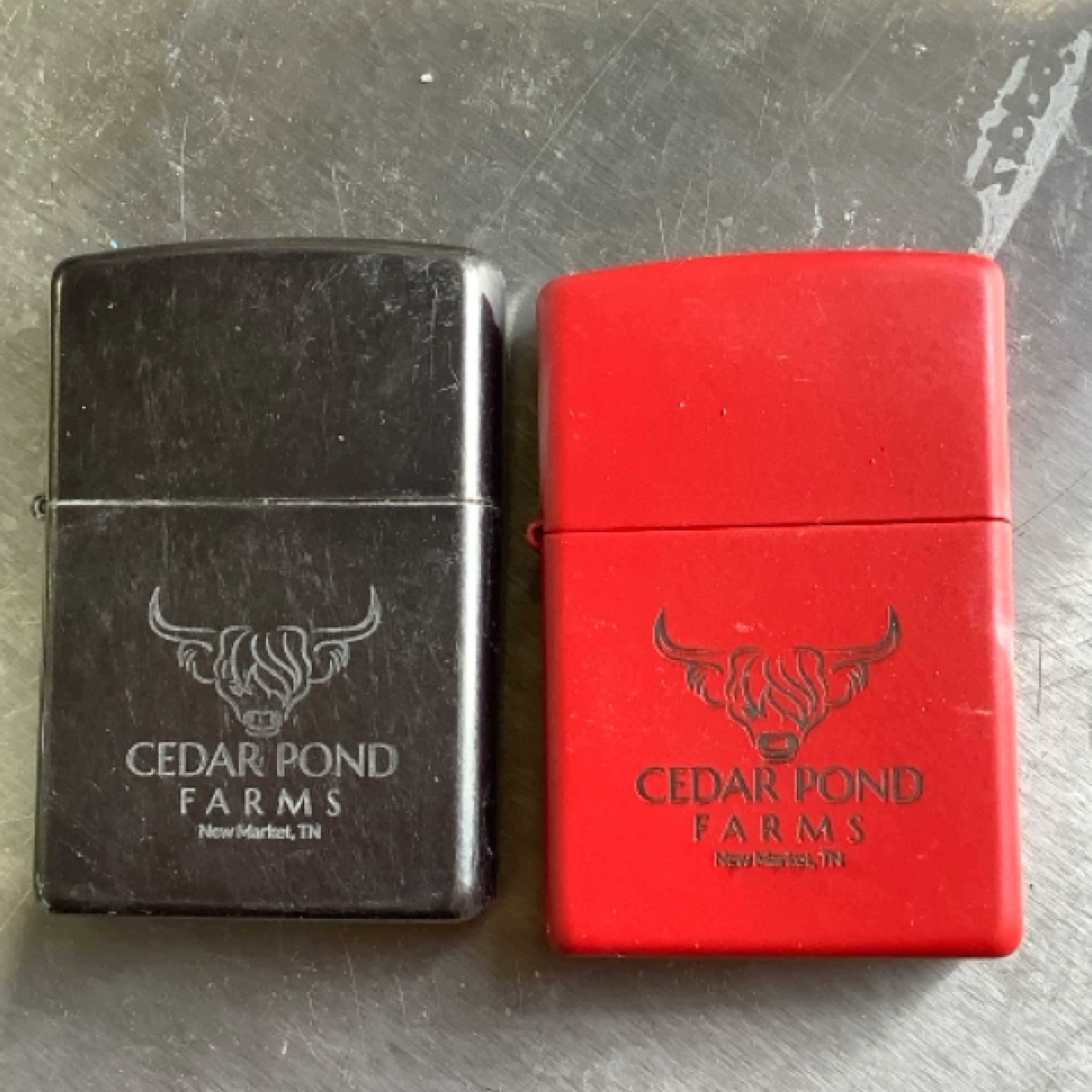 Zippo Lighter, sold at the Cedar Pond Farms farm store in New Market, Tennessee.