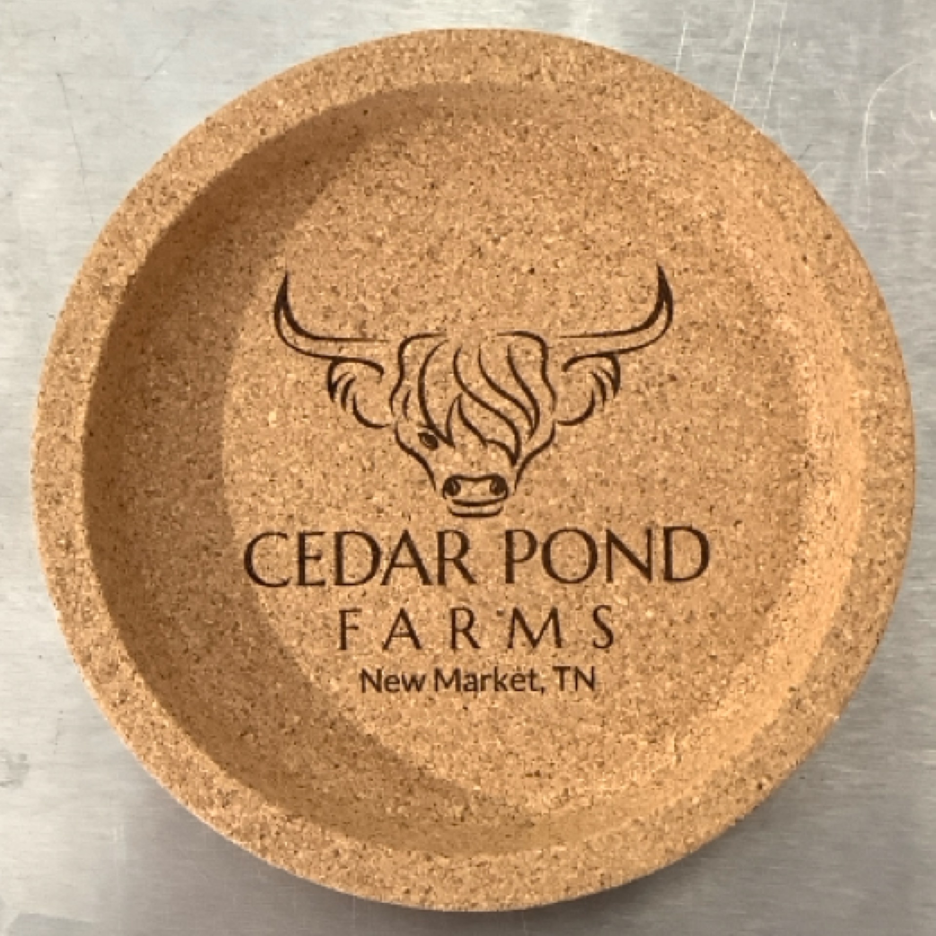 Cork Coaster, sold at the Cedar Pond Farms farm store in New Market, Tennessee.