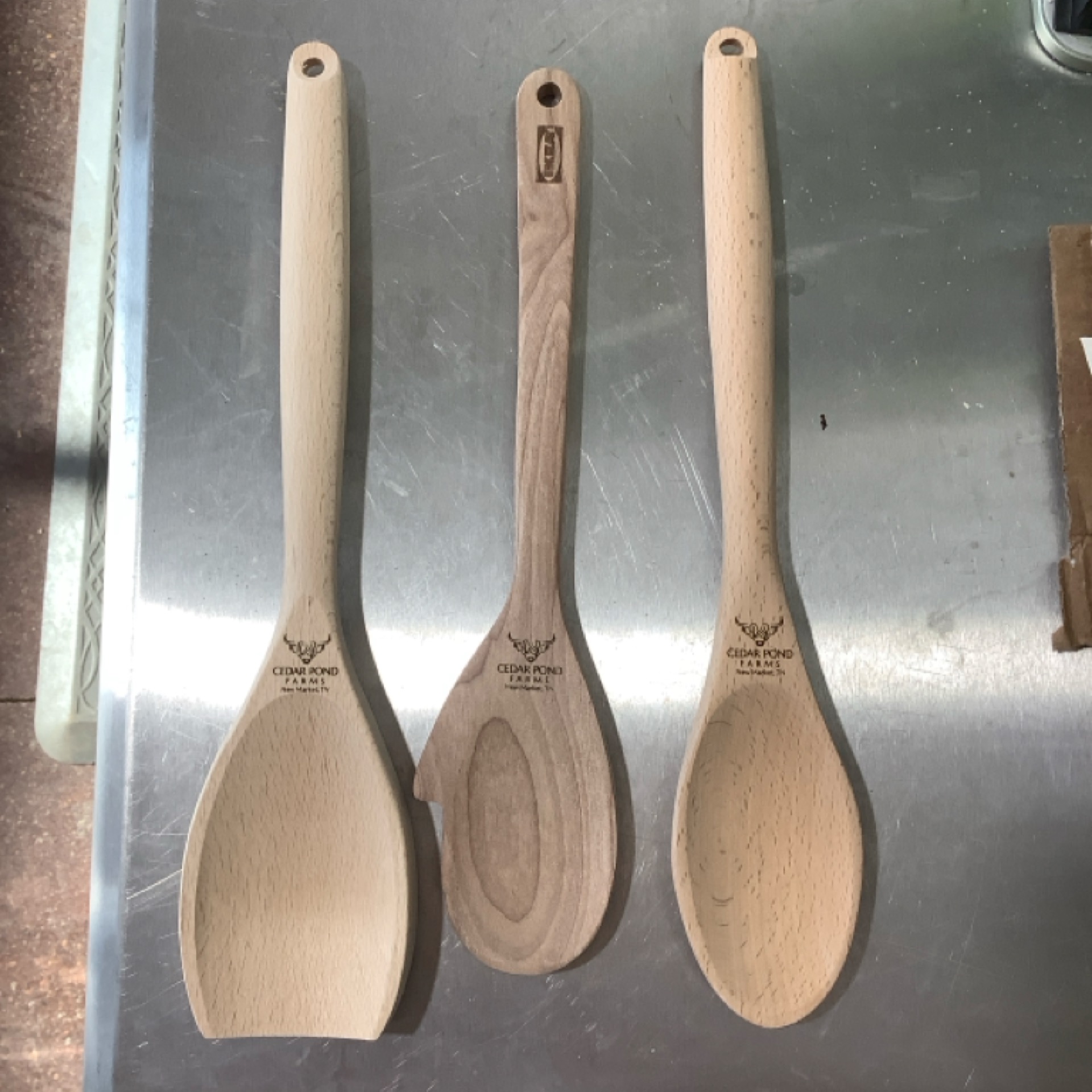 Wood Spoons — Regular Spoon Shape at the Cedar Pond Farms gift shop — our fluffy Highland cow farm just outside the Smoky Mountains.