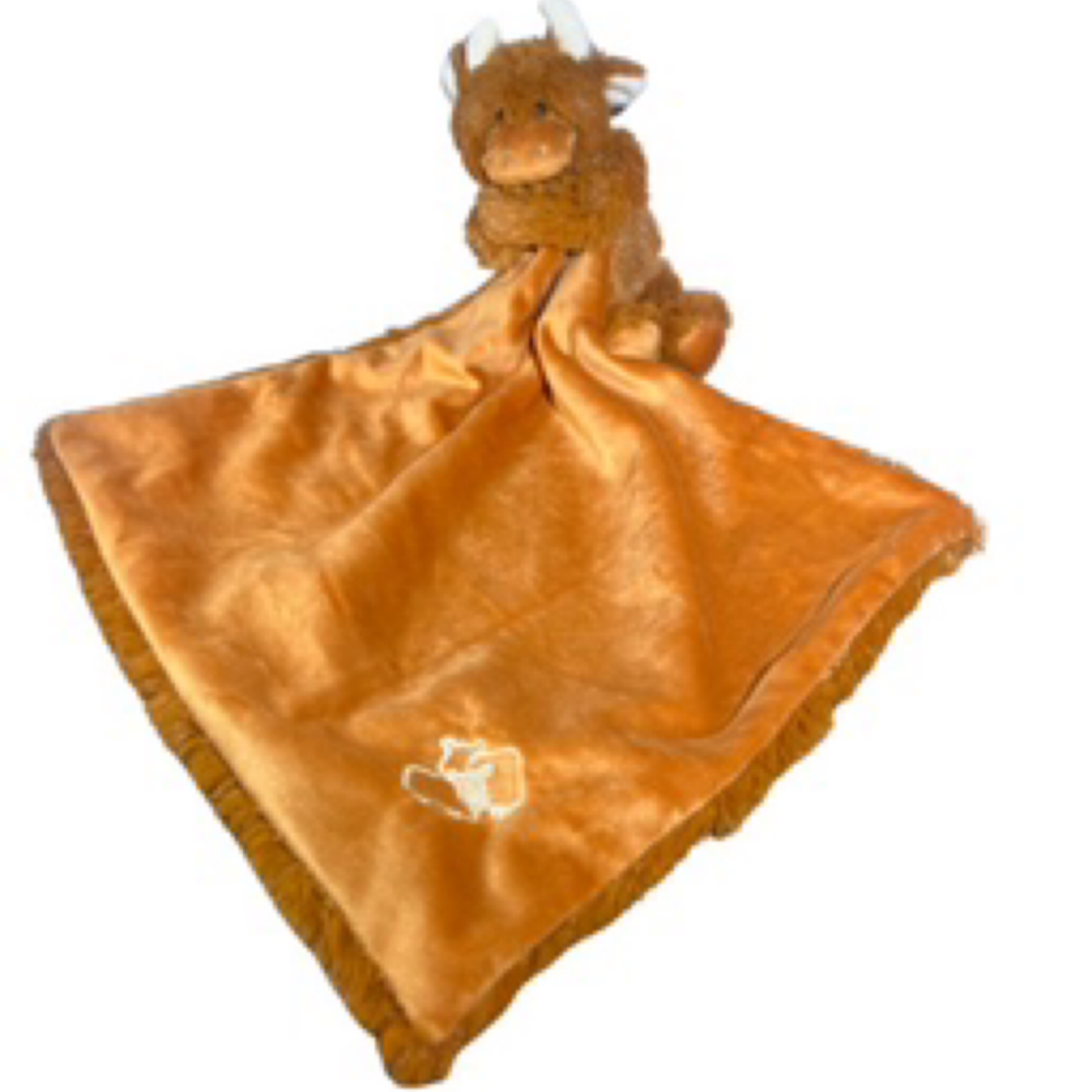 Highland Cow Baby Blanket at the Cedar Pond Farms gift shop — our fluffy Highland cow farm just outside the Smoky Mountains.