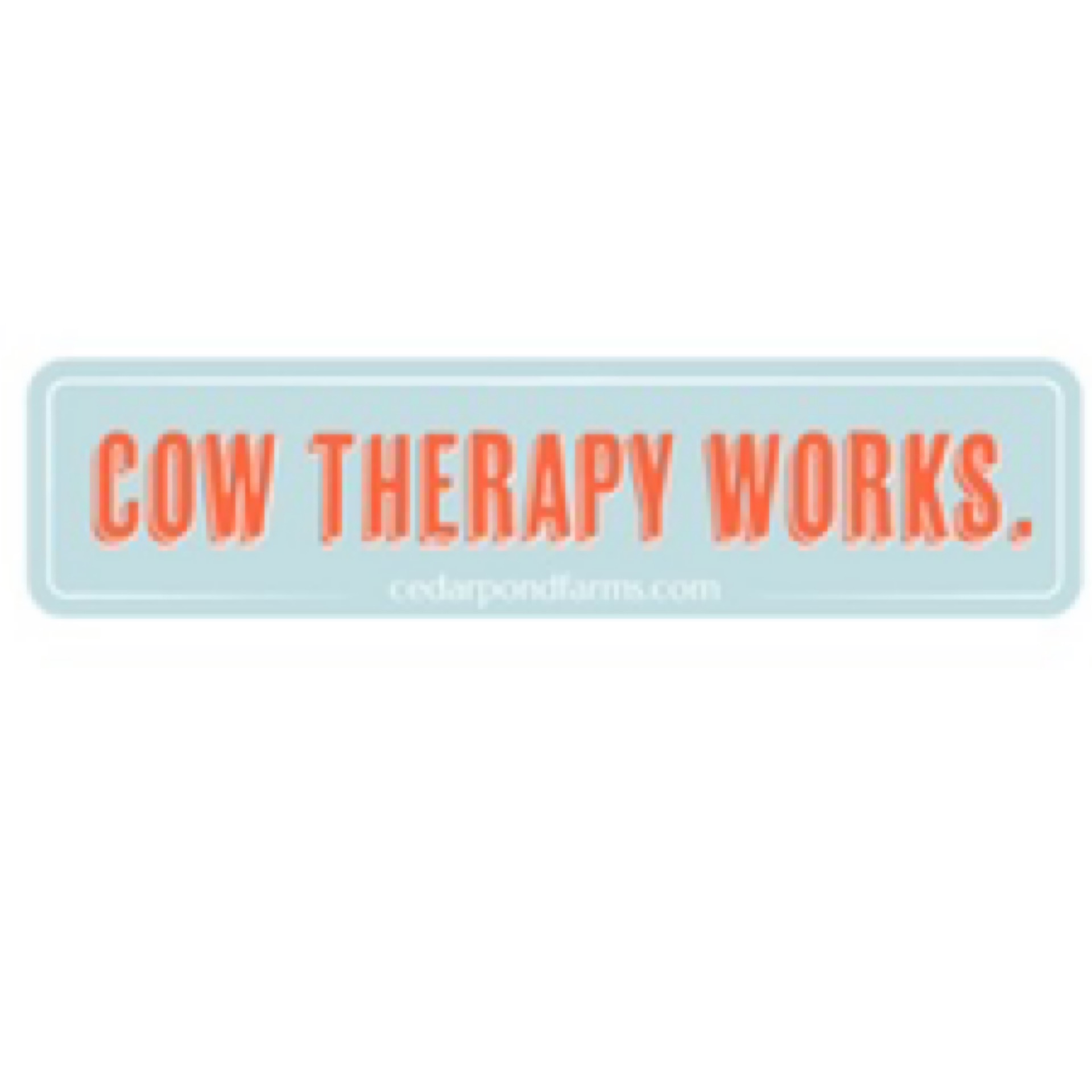 Cow Therapy Works at the Cedar Pond Farms gift shop — our fluffy Highland cow farm just outside the Smoky Mountains.