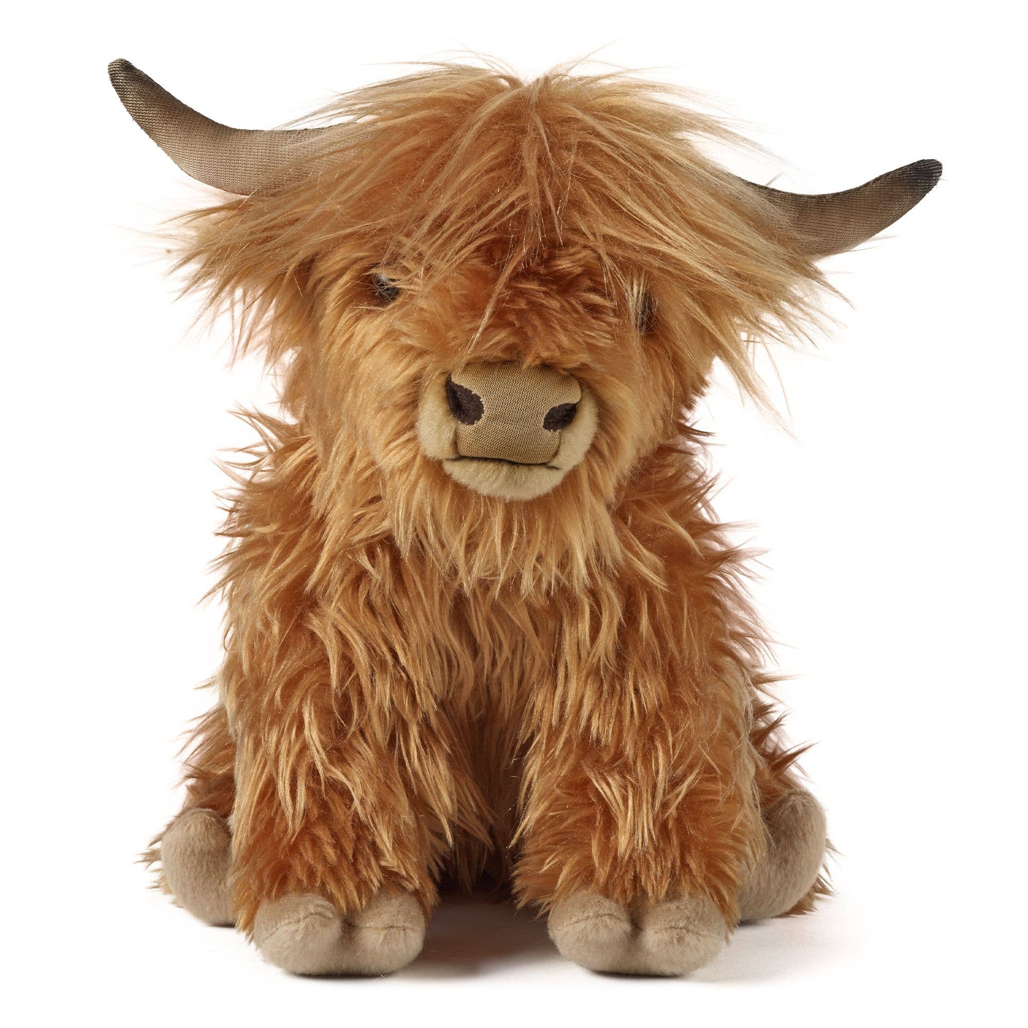 Living Nature Highland Cow Large Plush Stuffed Animal Toy at the Cedar Pond Farms gift shop — our fluffy Highland cow farm just outside the Smoky Mountains.
