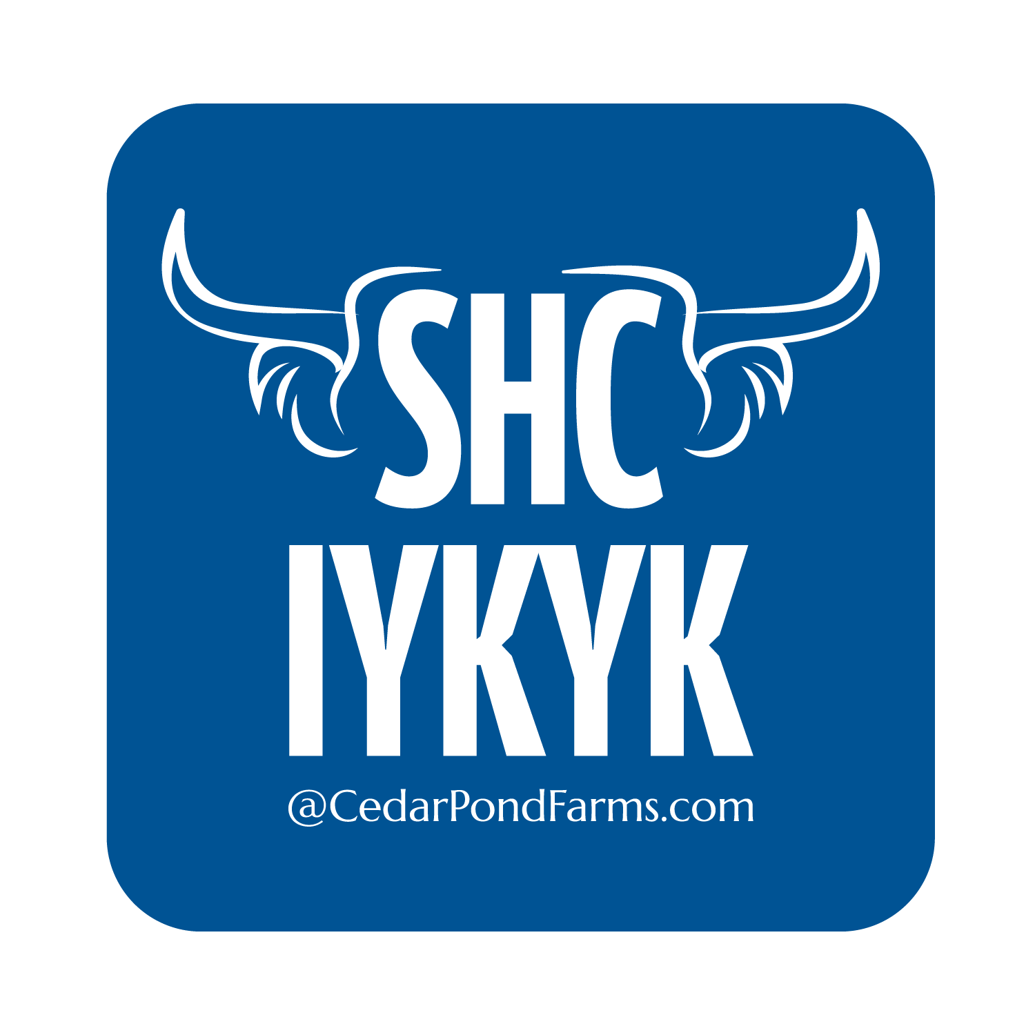 If You Know You Know - Scottish Highland Cows from the STICKERS shelf at the Cedar Pond Farms gift shop — our fluffy Highland cow farm just outside the Smoky Mountains.