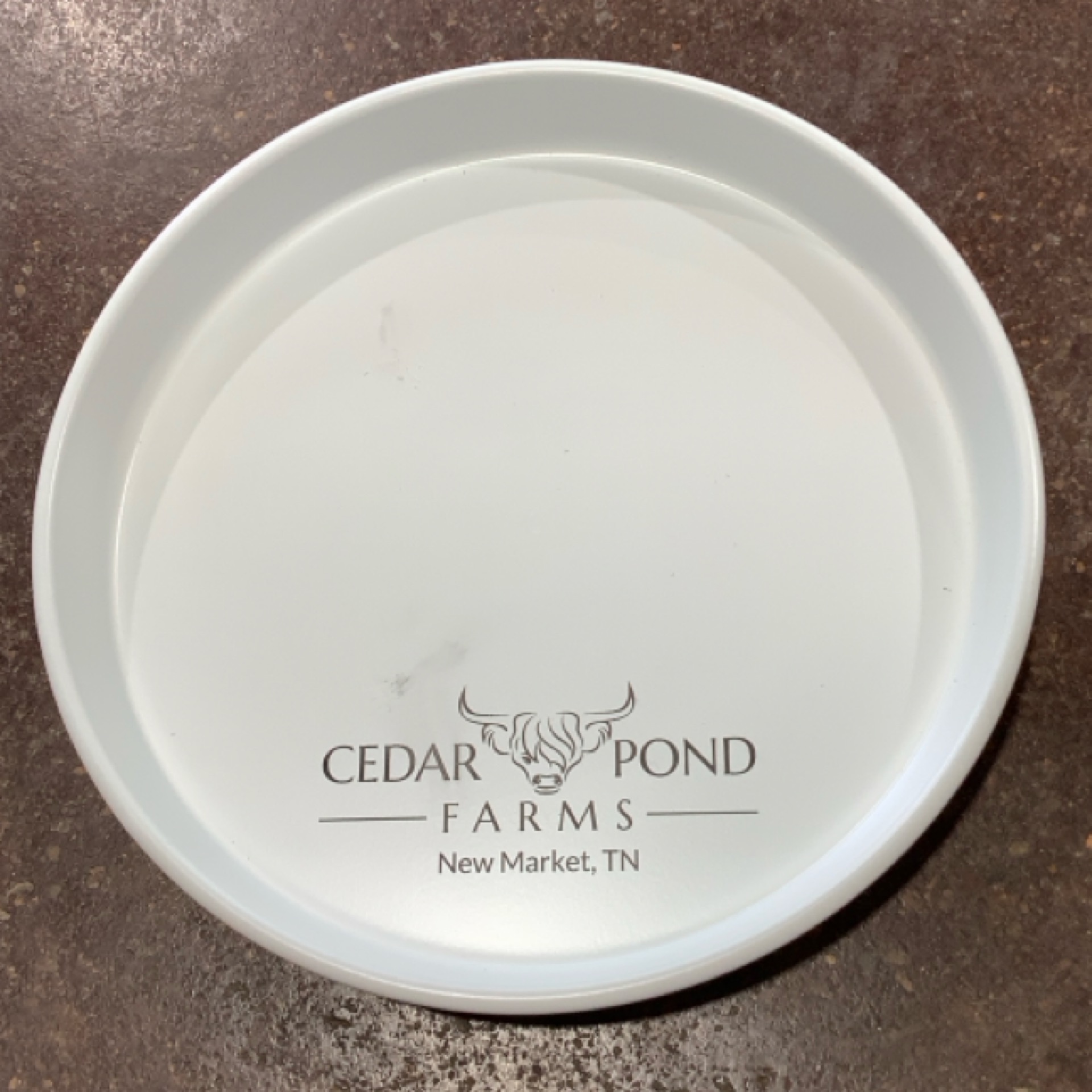 Metal Lazy Susan at the Cedar Pond Farms gift shop — our fluffy Highland cow farm just outside the Smoky Mountains.