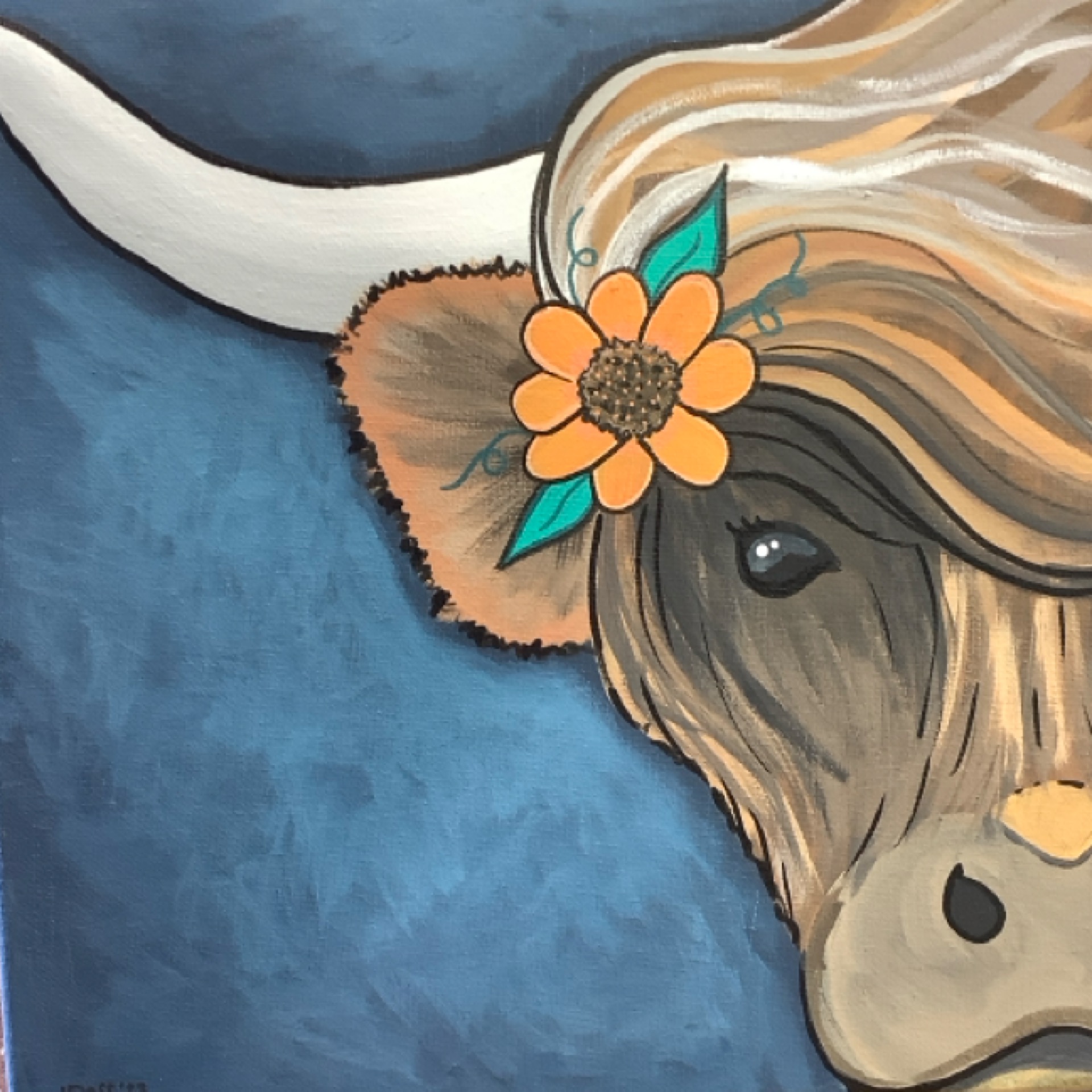 ART from the ARTIST shelf at the Cedar Pond Farms gift shop — our fluffy Highland cow farm just outside the Smoky Mountains.