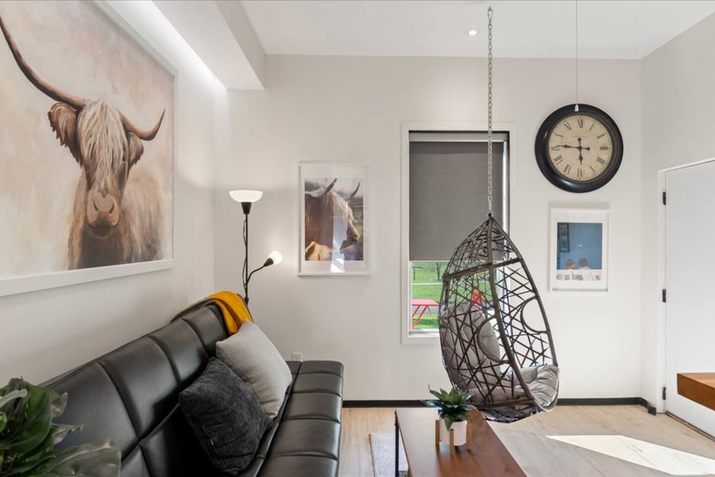 Barndo 1A · South one-bedroom at Cedar Pond Farms — one-bedroom barndominium suite lodging on the farm, with the Highland herd a short walk away.