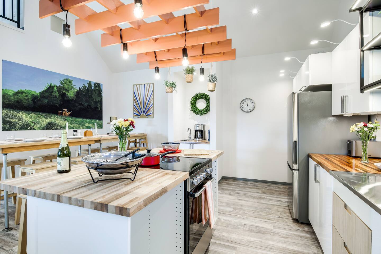 Barndo 2B · Three-bedroom house at Cedar Pond Farms — three-bedroom barndominium lodging on the farm, with the Highland herd a short walk away.
