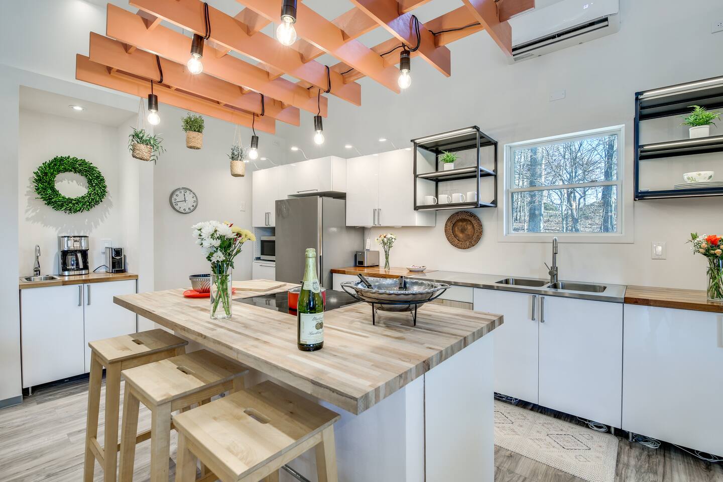 Inside Barndo 2B · Three-bedroom house, a three-bedroom barndominium at Cedar Pond Farms — our fluffy Highland cow farm just outside the Smoky Mountains.