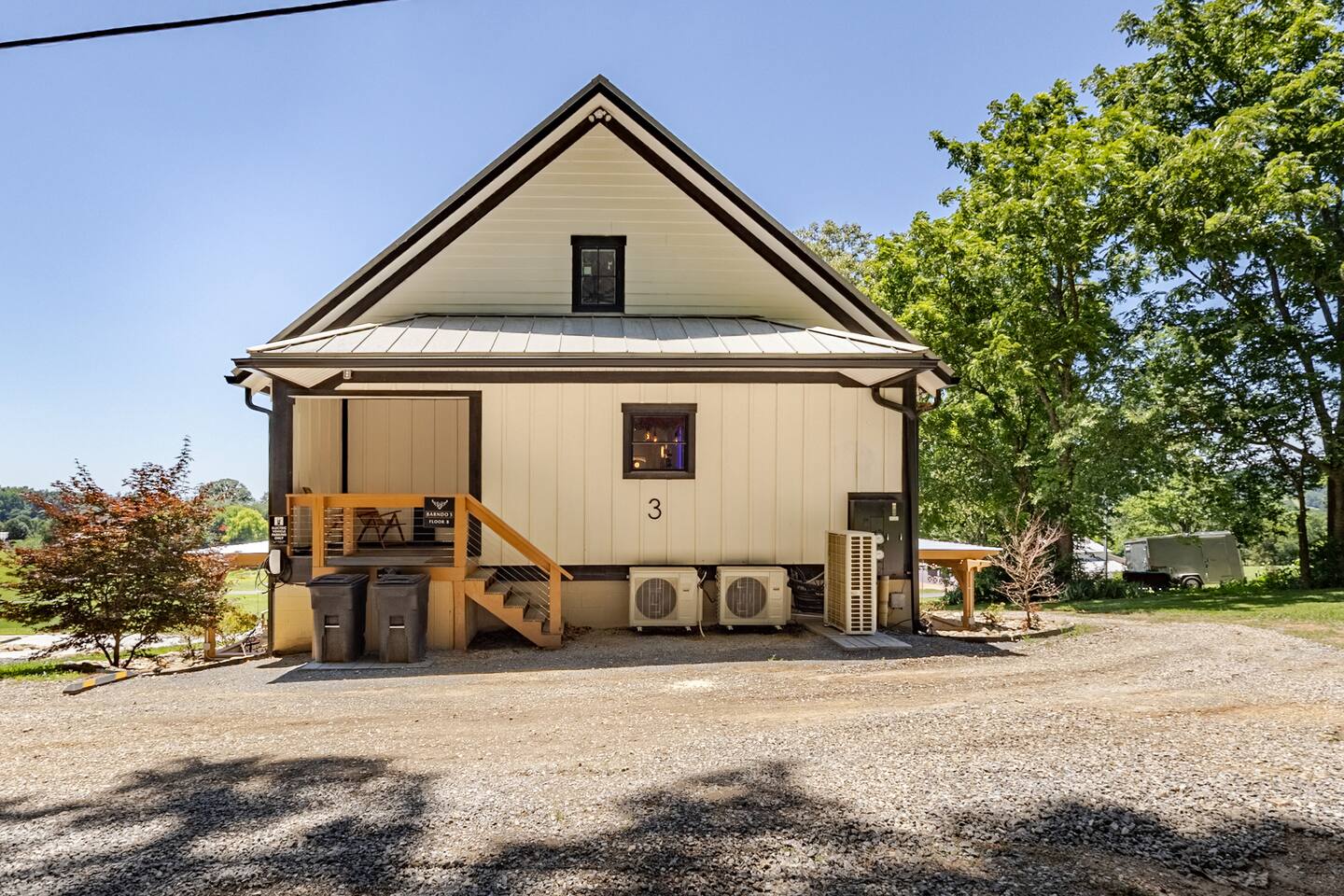 Inside Barndo 3B · Three-bedroom house, a three-bedroom barndominium at Cedar Pond Farms — our fluffy Highland cow farm just outside the Smoky Mountains.